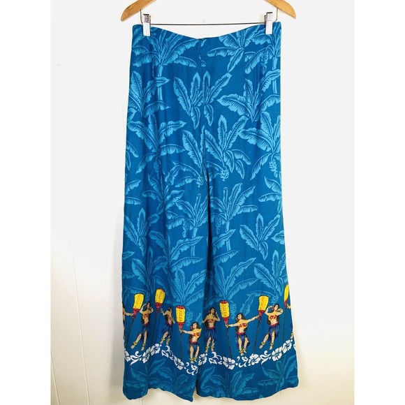 Vintage Hawaiian Hula Dancer One Size Wrap Pants Split Side Adjust Waist‎ Sash - Picture 1 of 10